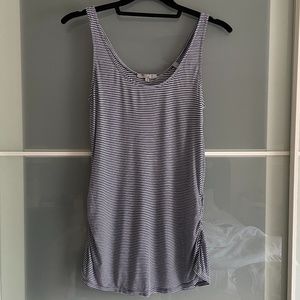 Navy Blue and White Stripe Tank Top